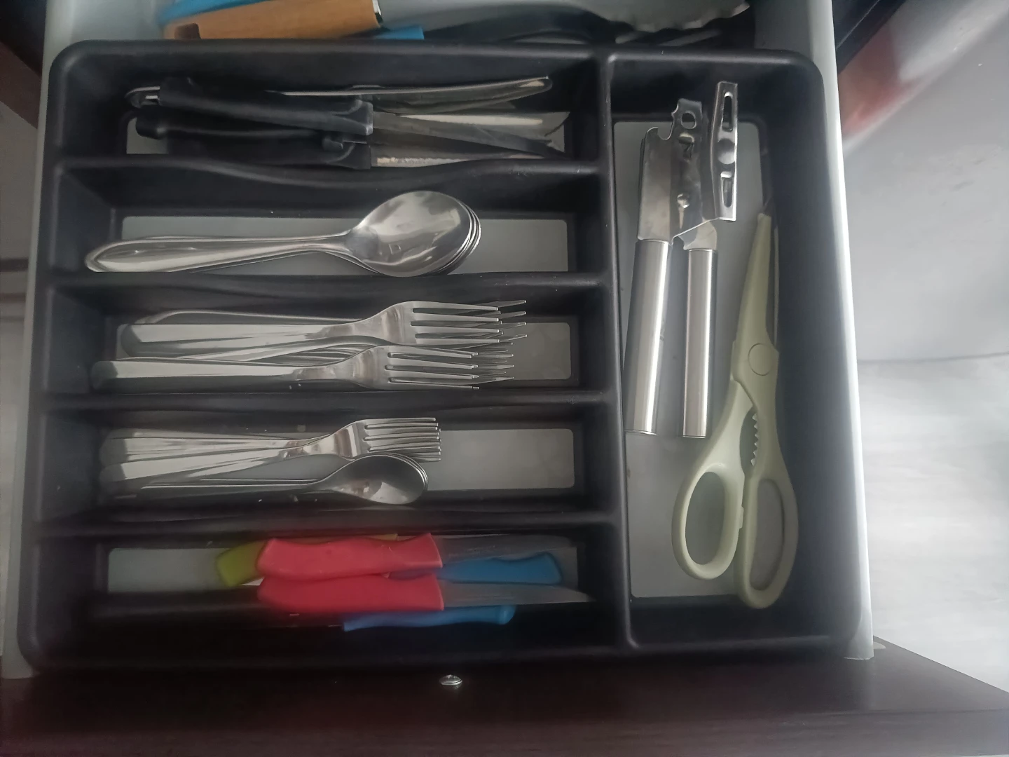 Black Plastic  and all Cutlerys Drawer Organizer