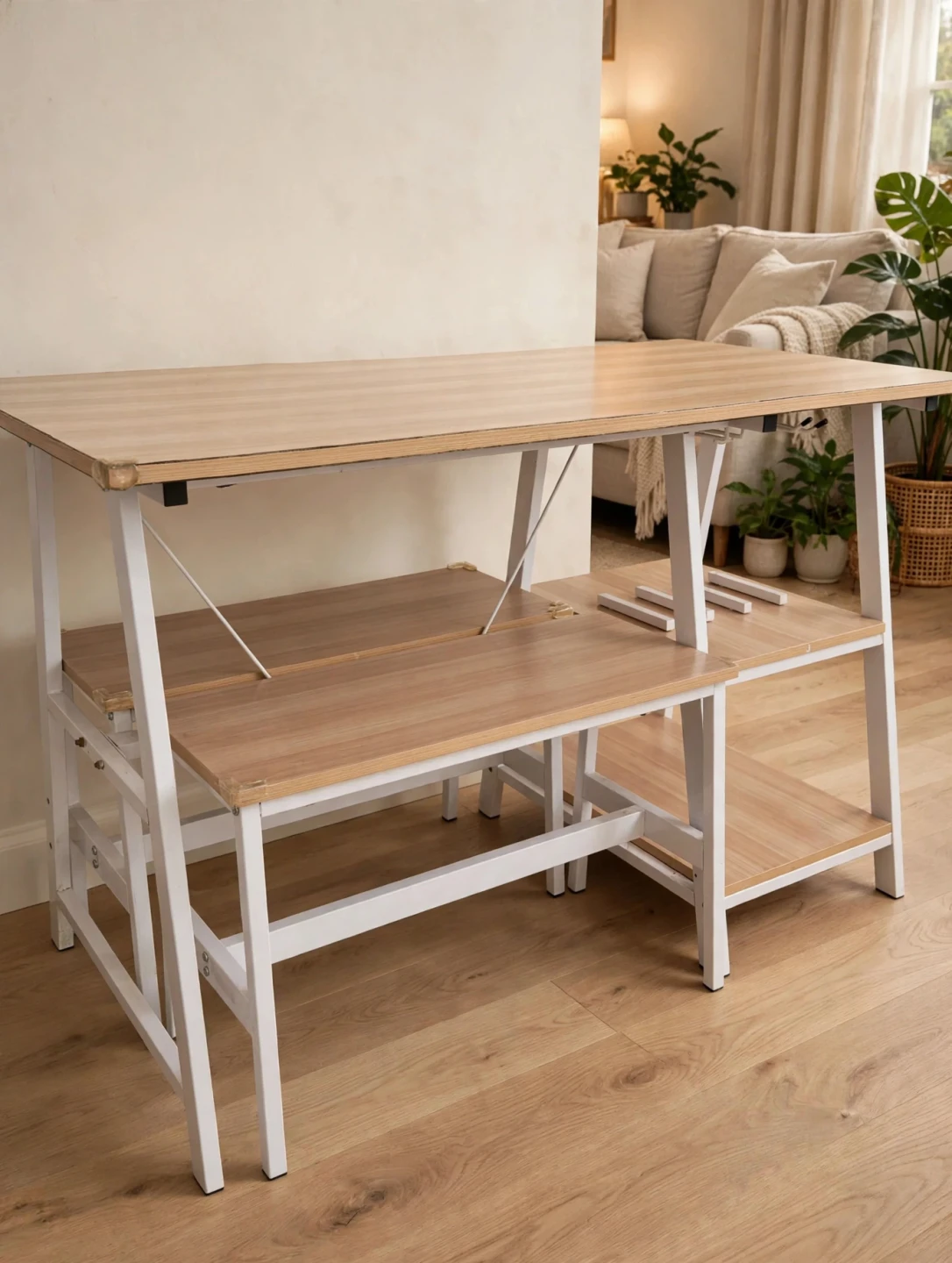 SDHYL 3-Piece Dining Table Set with Benches - photo 2