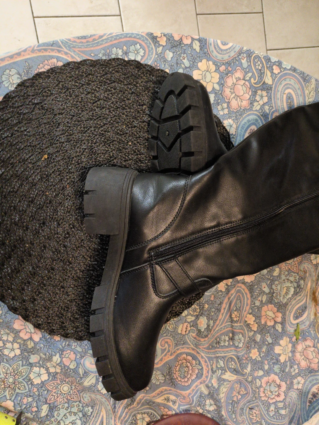 Black Knee-High Boots Size 9