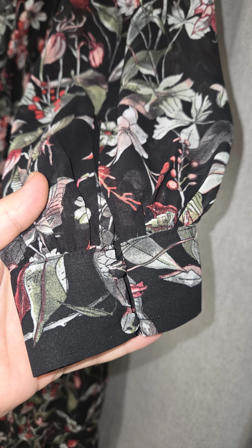 Floral Long Sleeve Midi Dress, Size L - XL - photo 3