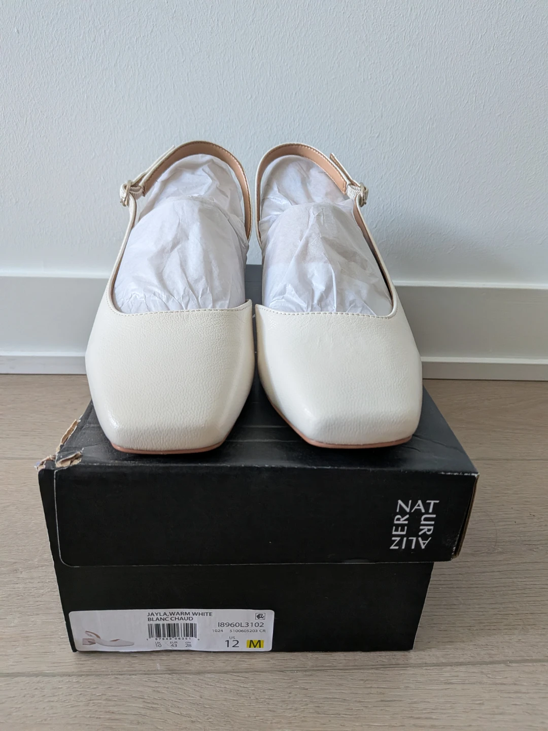 Naturalizer Jayla Slingback Heels - Warm White - Size 12M