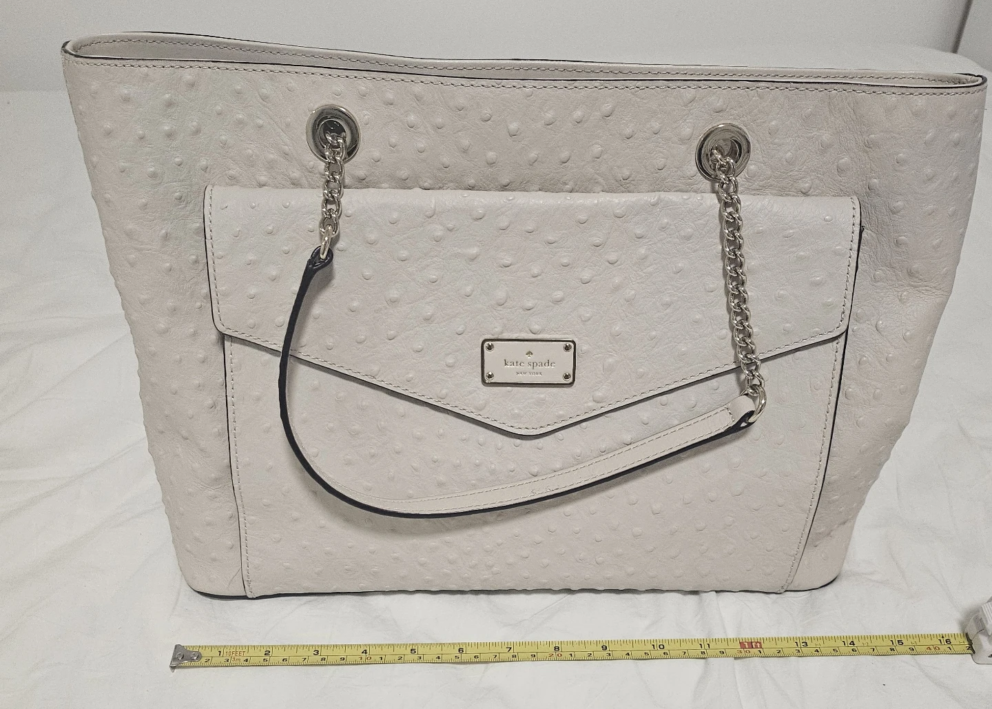 KATE SPADE NEW YORK Halsey A La Vita Ostrich Leather Bag - photo 3