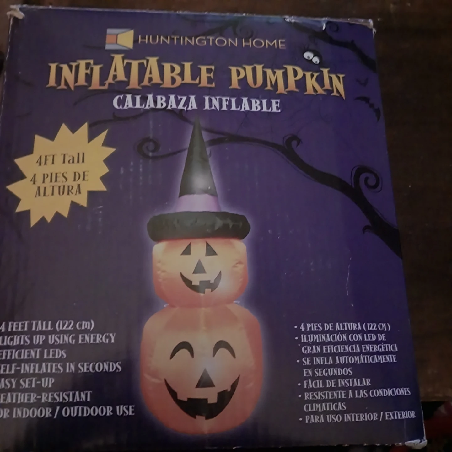 Halloween Huntington Home 4ft Inflatable Halloween Pumpkin - photo 2