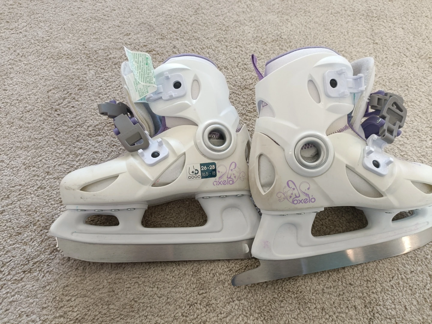 Oxelo Adjustable Ice Skates Size 26-28