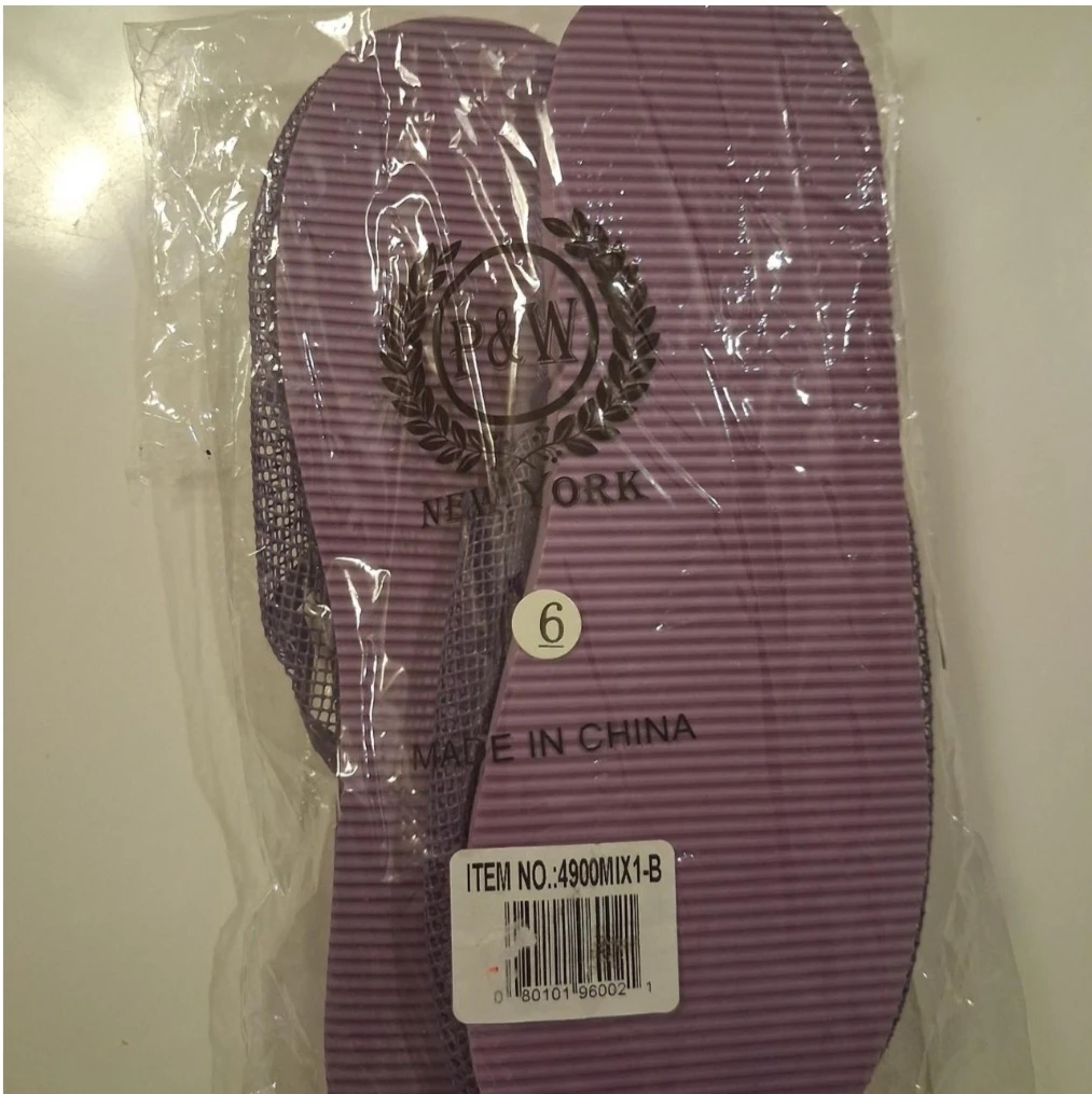 P&W New York Purple Slippers Size 6