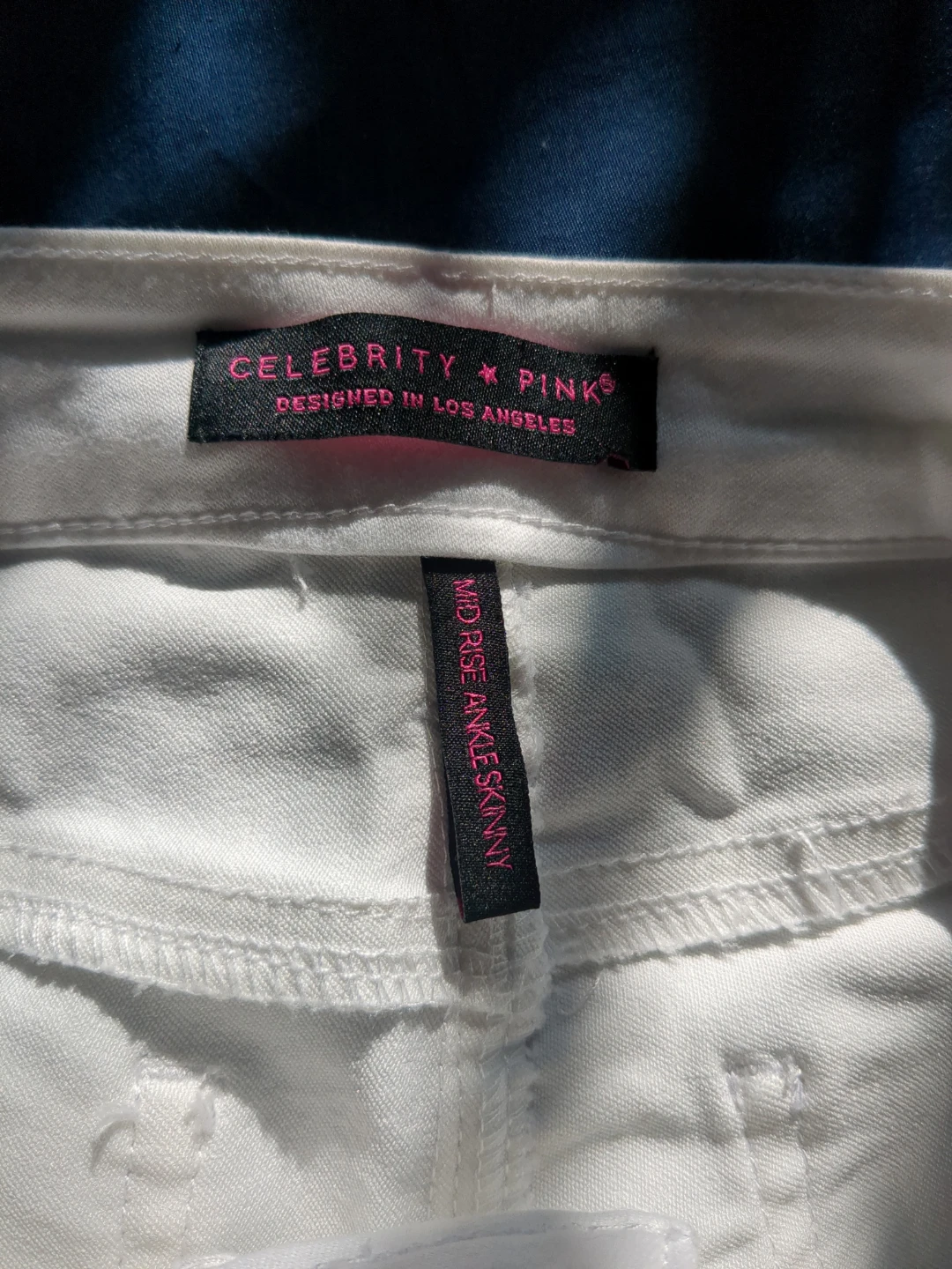 Celebrity Pink White Mid Rise Ankle Skinny Jeans - photo 2