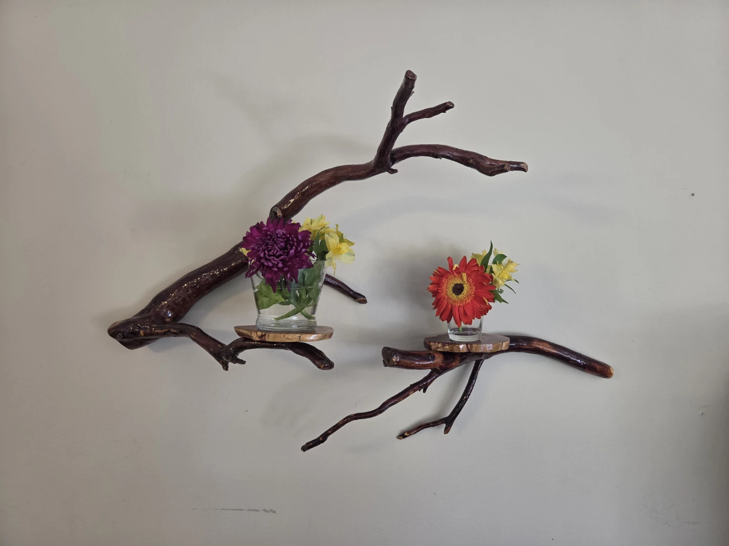 Rustic Driftwood Wall Shelf Set - photo 3