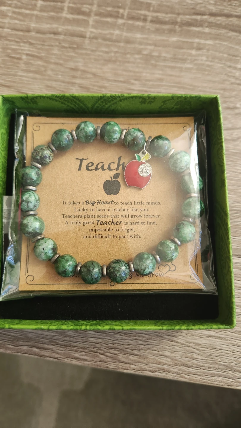 Teacher Appreciation Apple Charm Bracelet