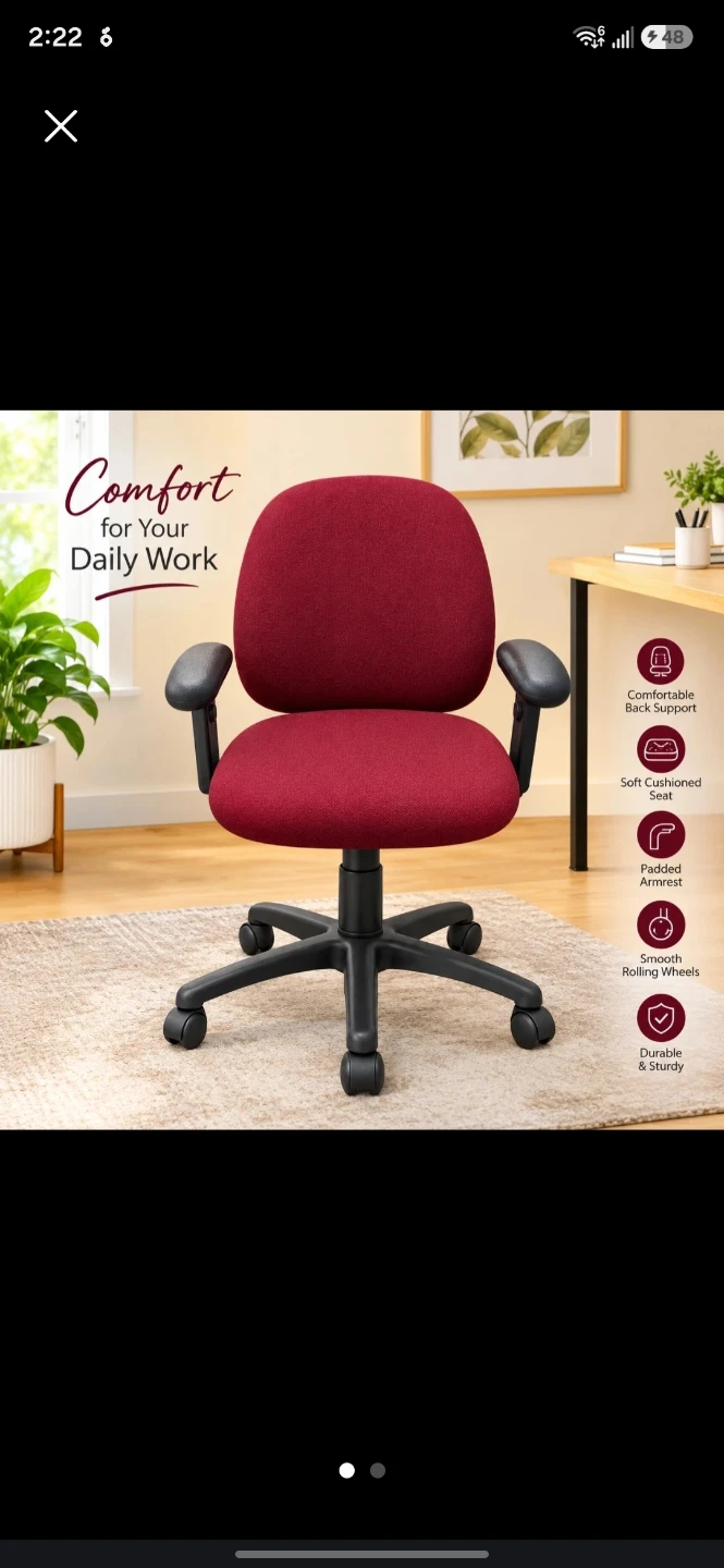 Red Ergonomic Office Task Chair