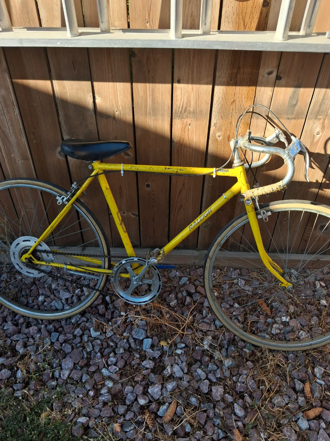 Vintage Yellow Raleigh Road Bike fixed gear