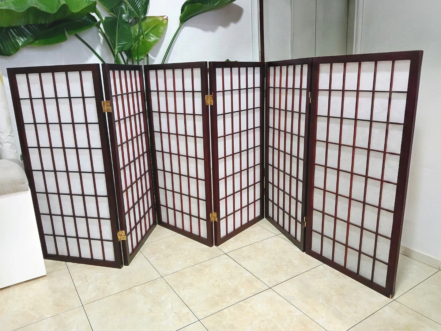6-Panel Japanese Shoji Room Divider