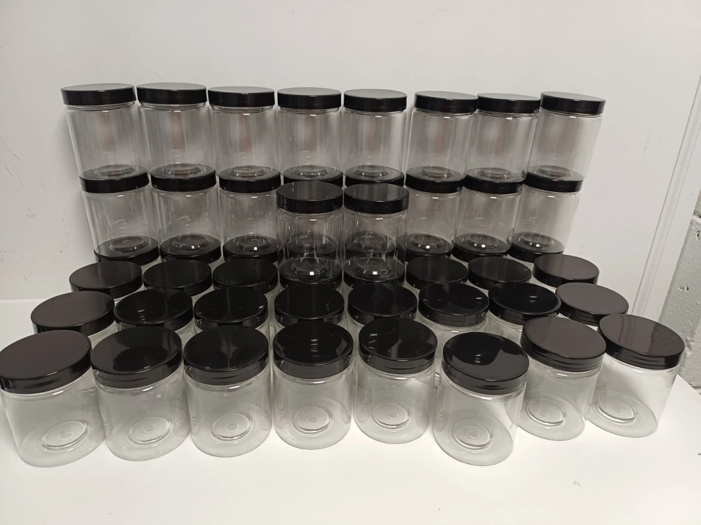Set of 48 Clear Plastic Storage Jars with Lids - photo 5