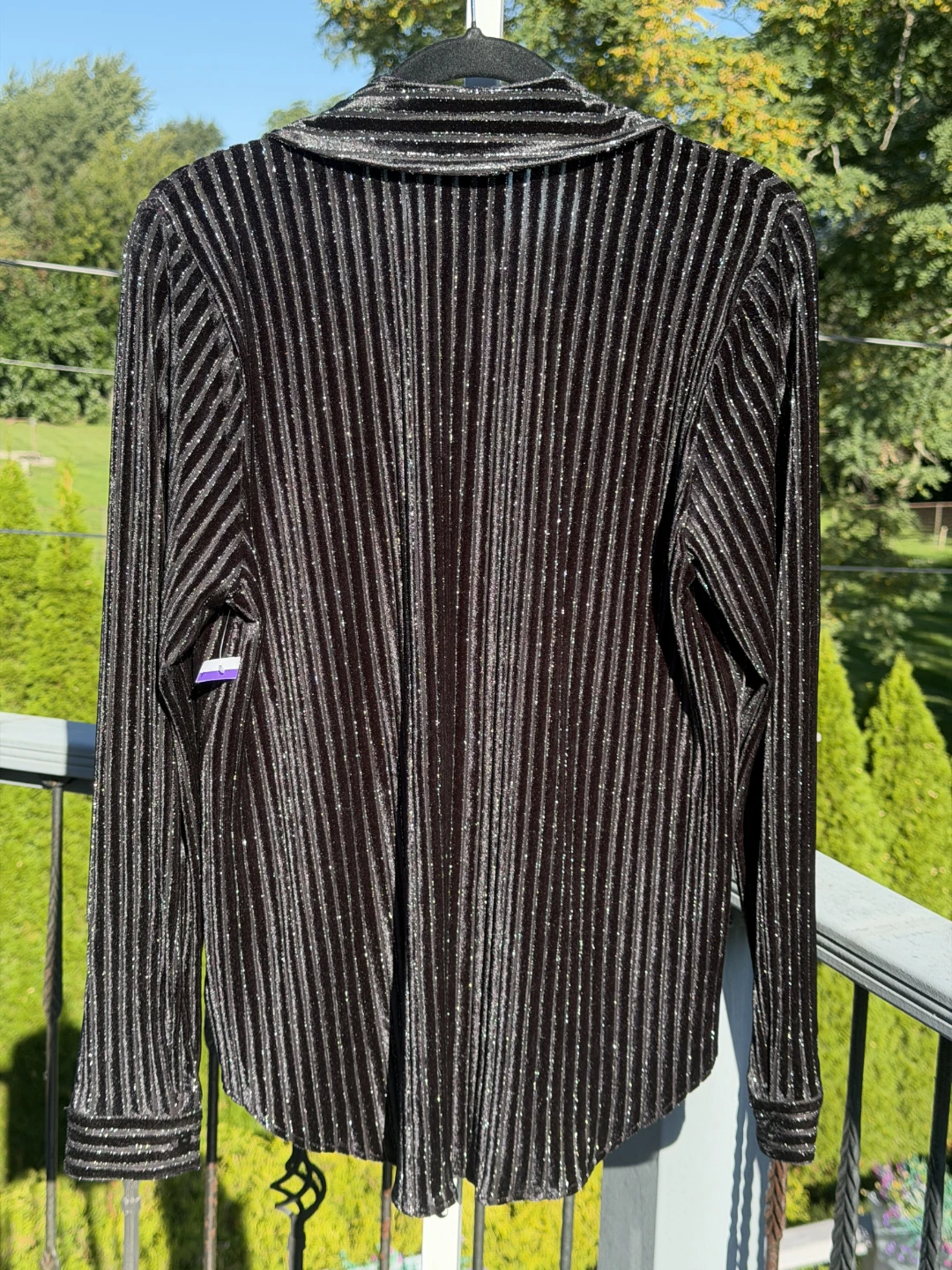 Paganini Striped Velvet Button-Down Shirt - photo 5