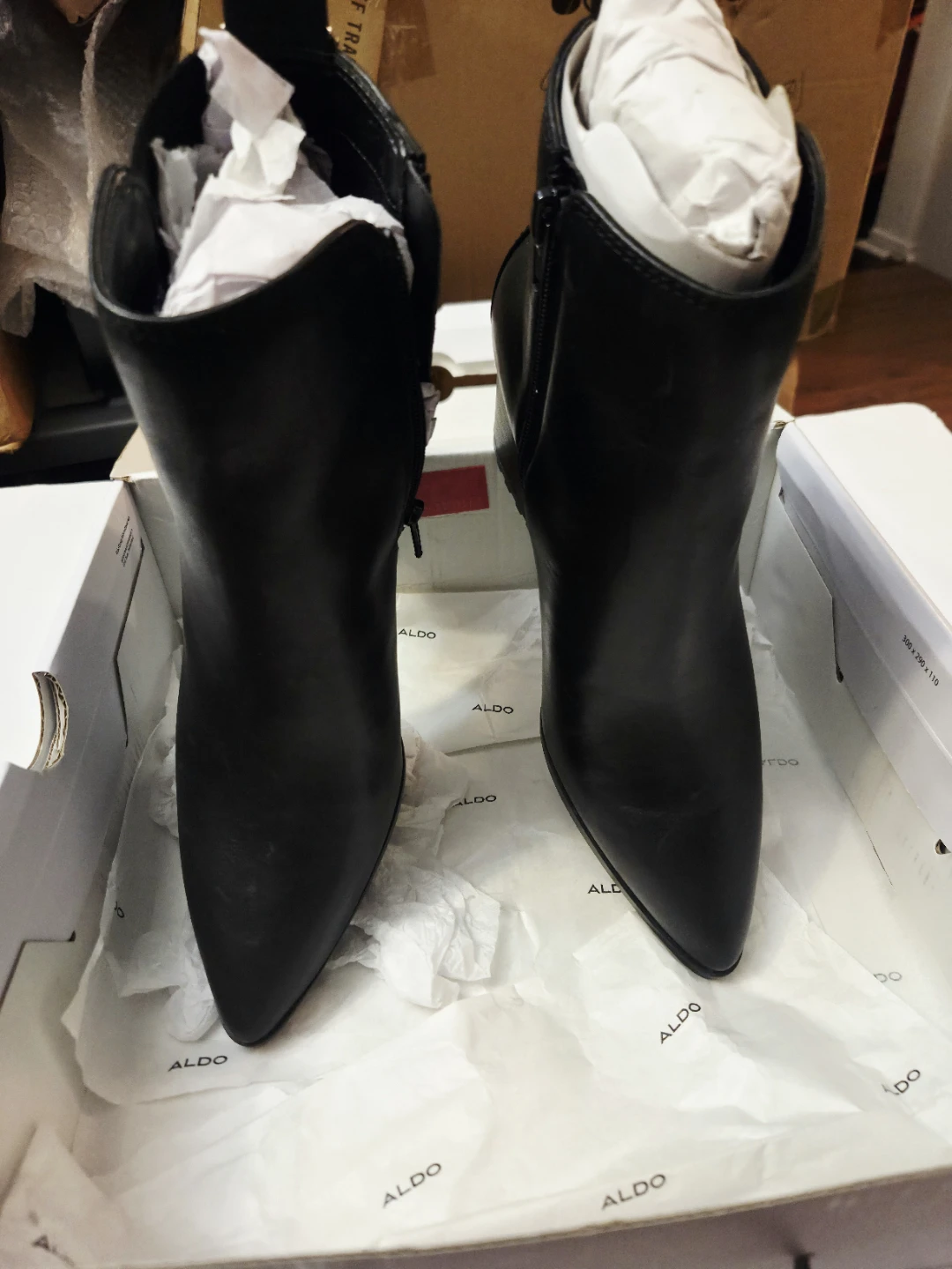 ALDO Black Heeled Ankle Boots