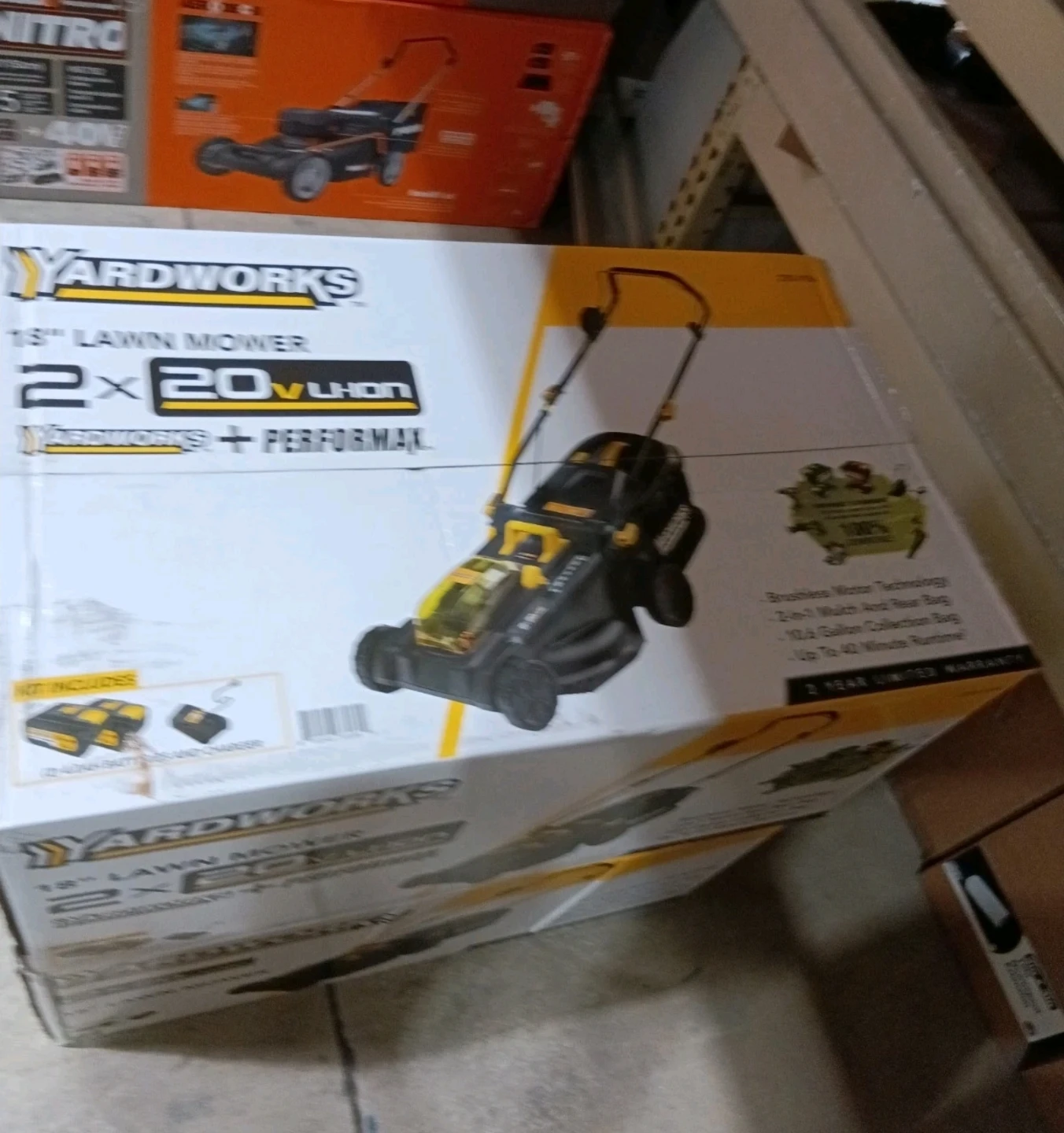 Yardworks 18-inch 2x20V Li-Ion Lawn Mower - photo 5