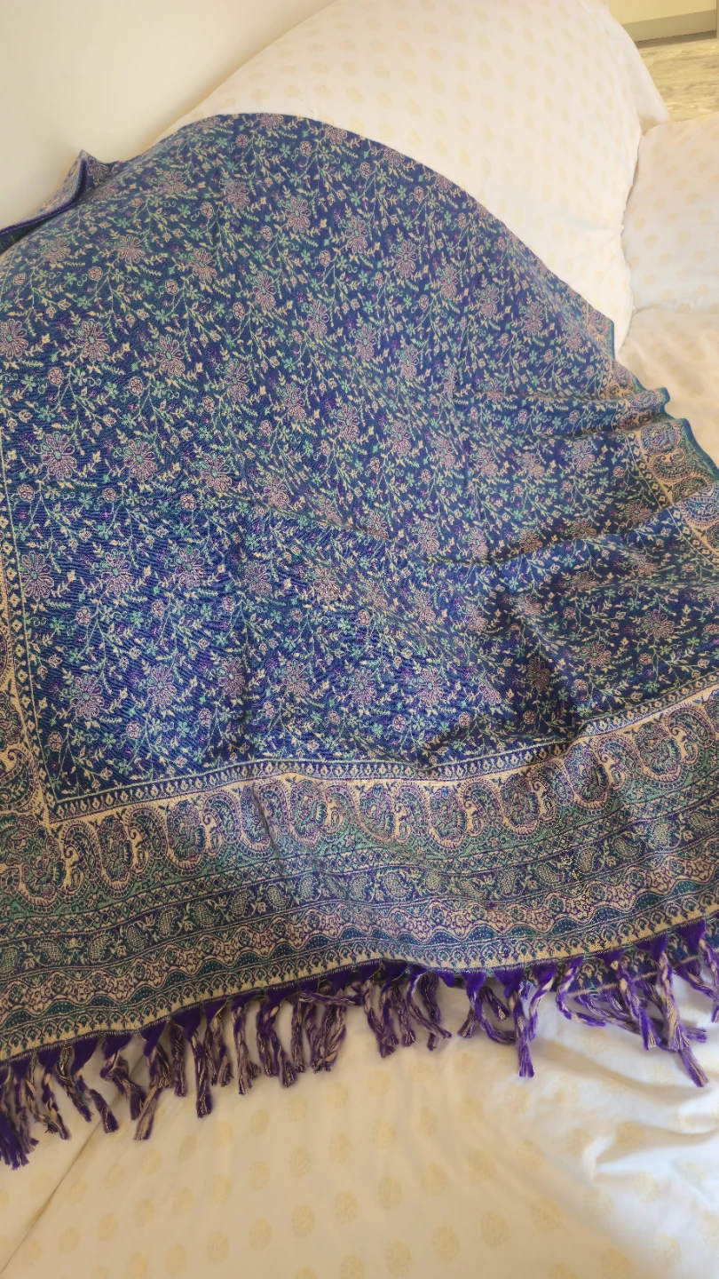 Woolen Pattern Reversible Shawl Set big size - photo 3