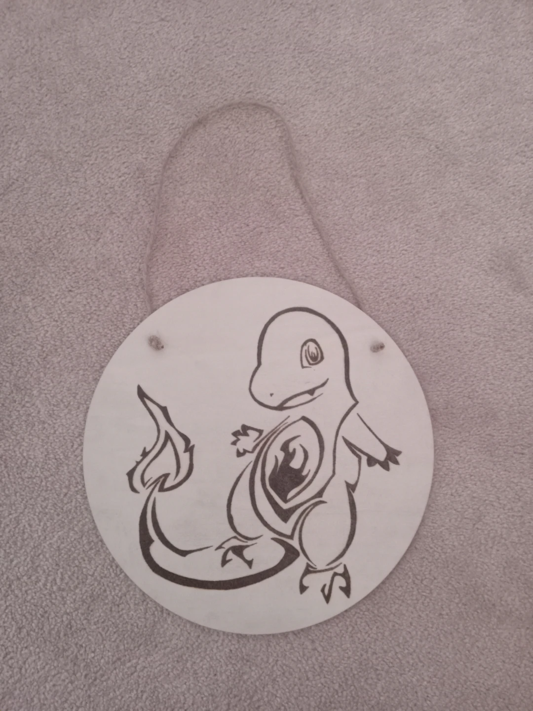 Pokemon Charmander Wood Pyrographic Wall Decor