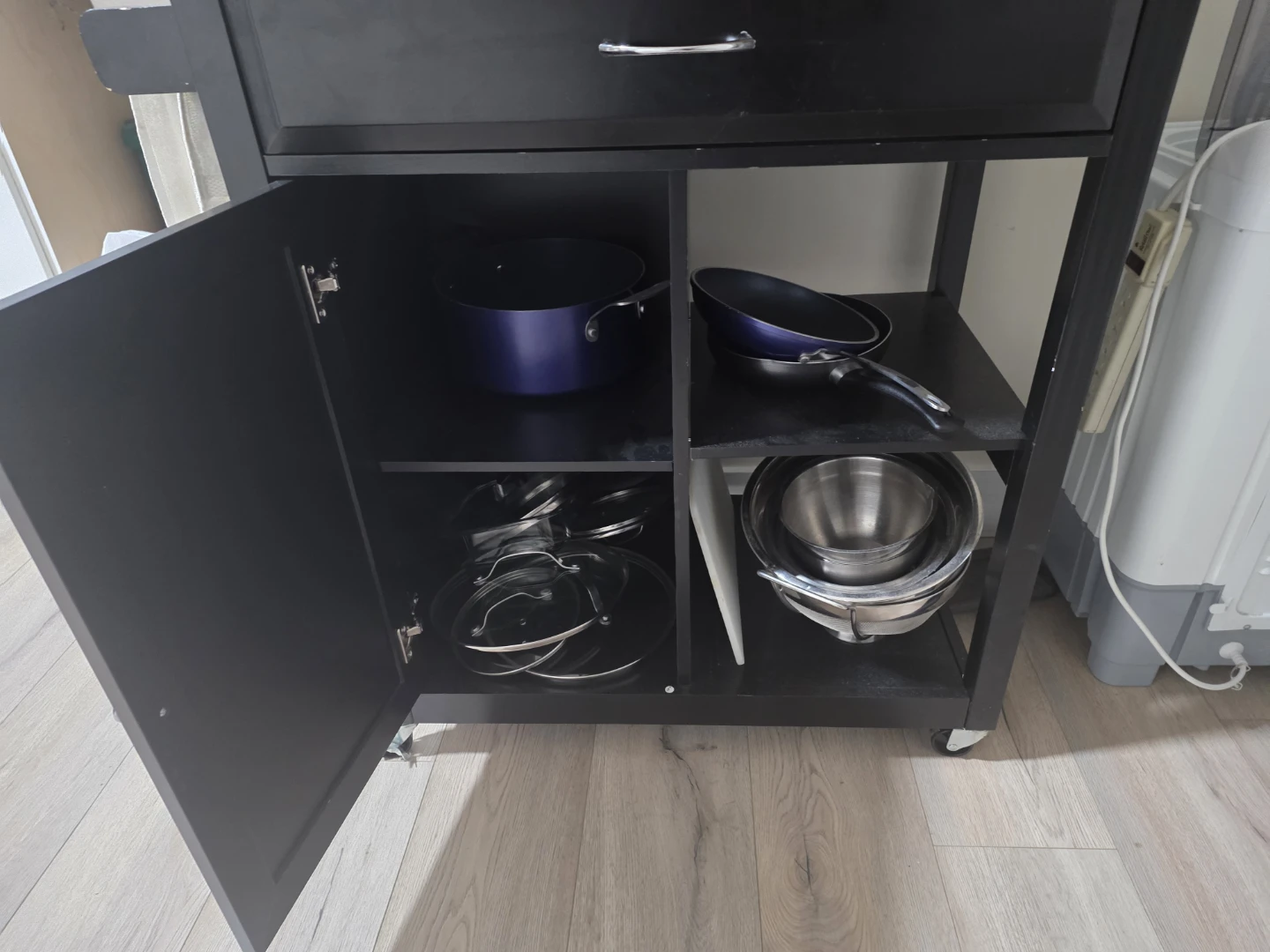 Kitchen Island Cart with Butcher Block Top - photo 3