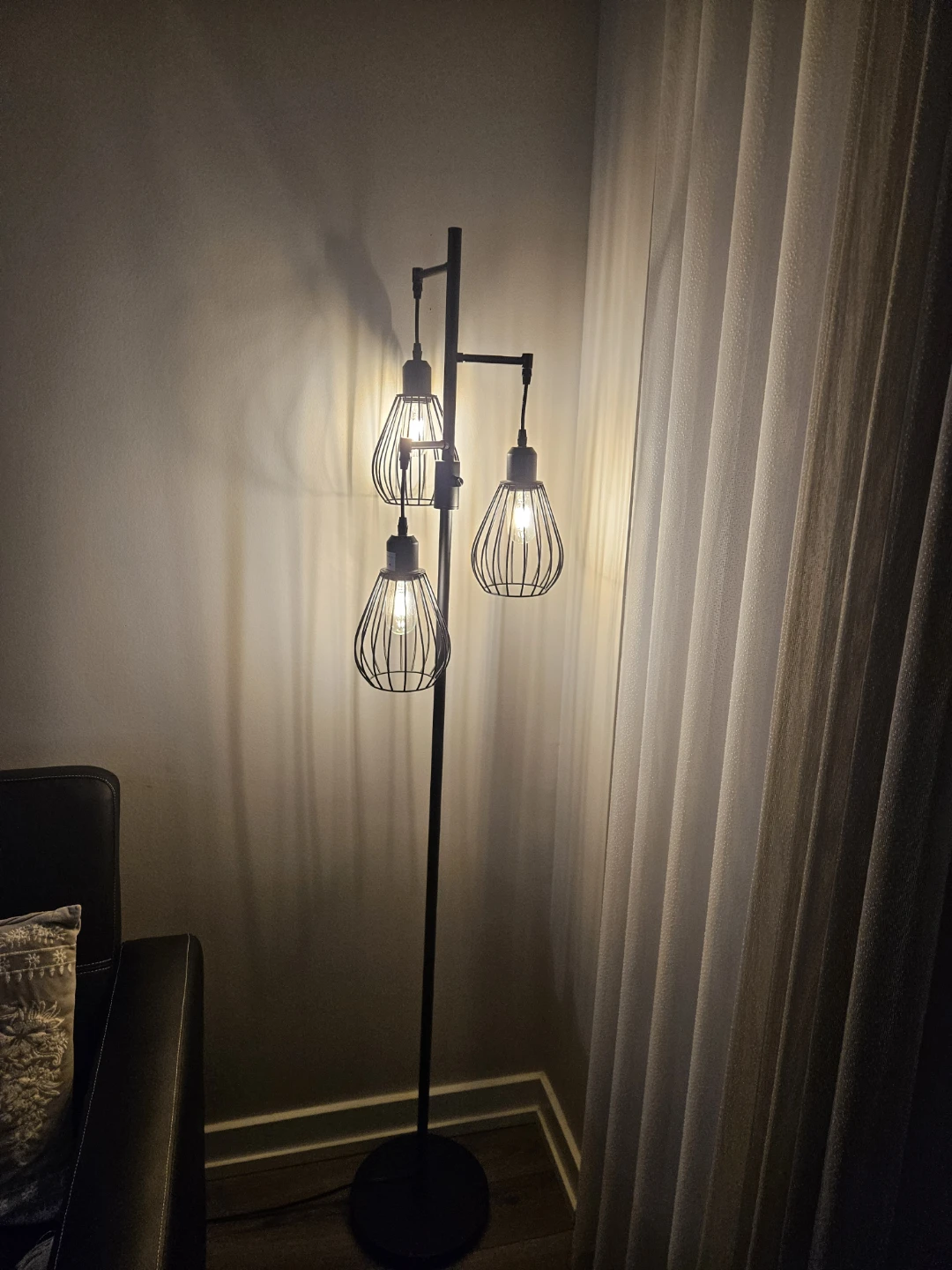 Industrial 3-Light Metal Floor Lamp - photo 2