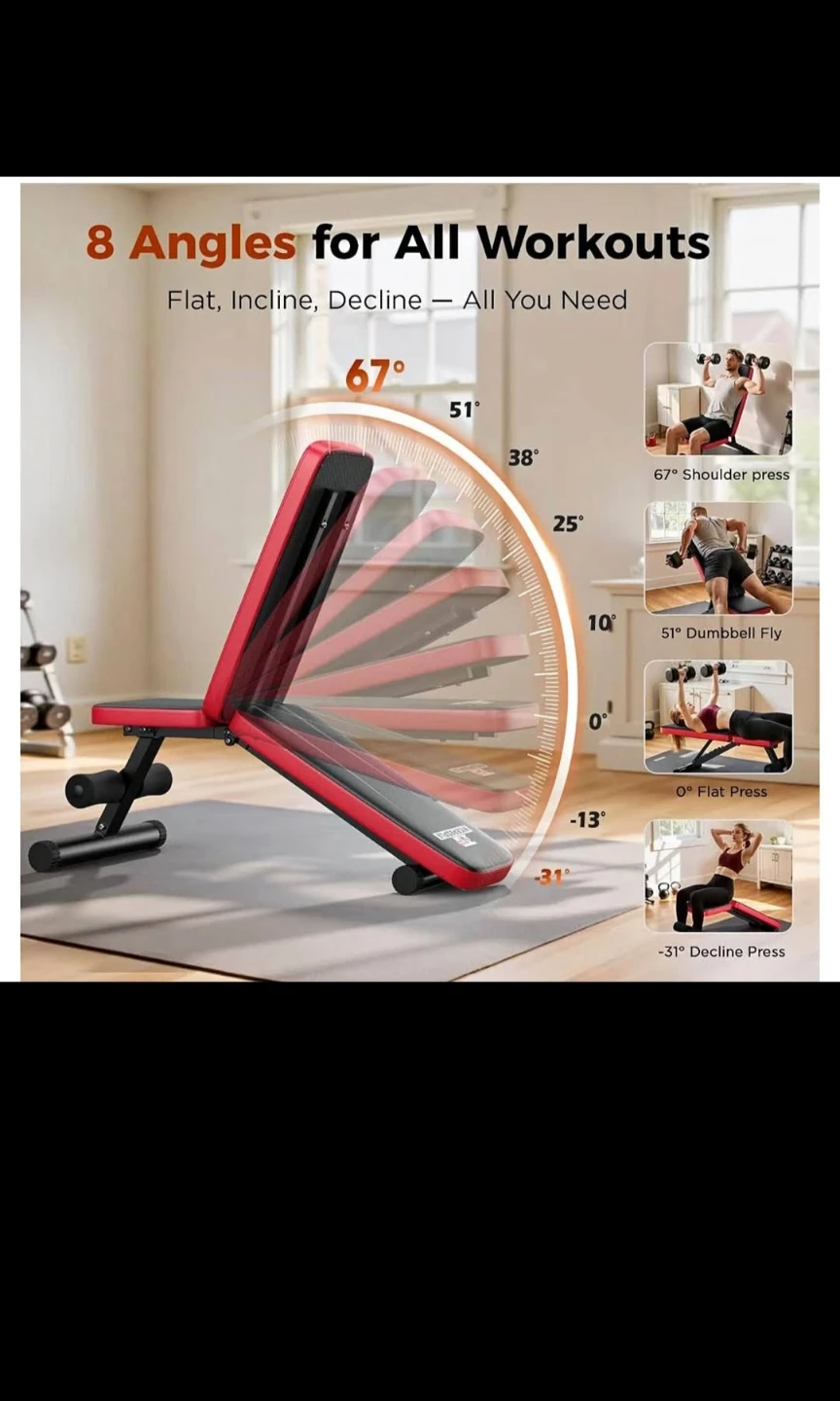 NICEPEOPLE Adjustable Weight Bench - photo 2
