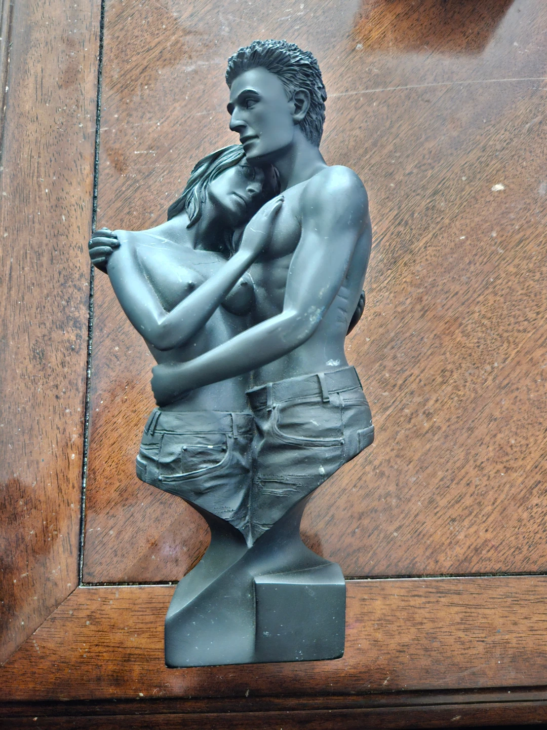 Set of 4 Modern Matte Black Figurines - photo 2