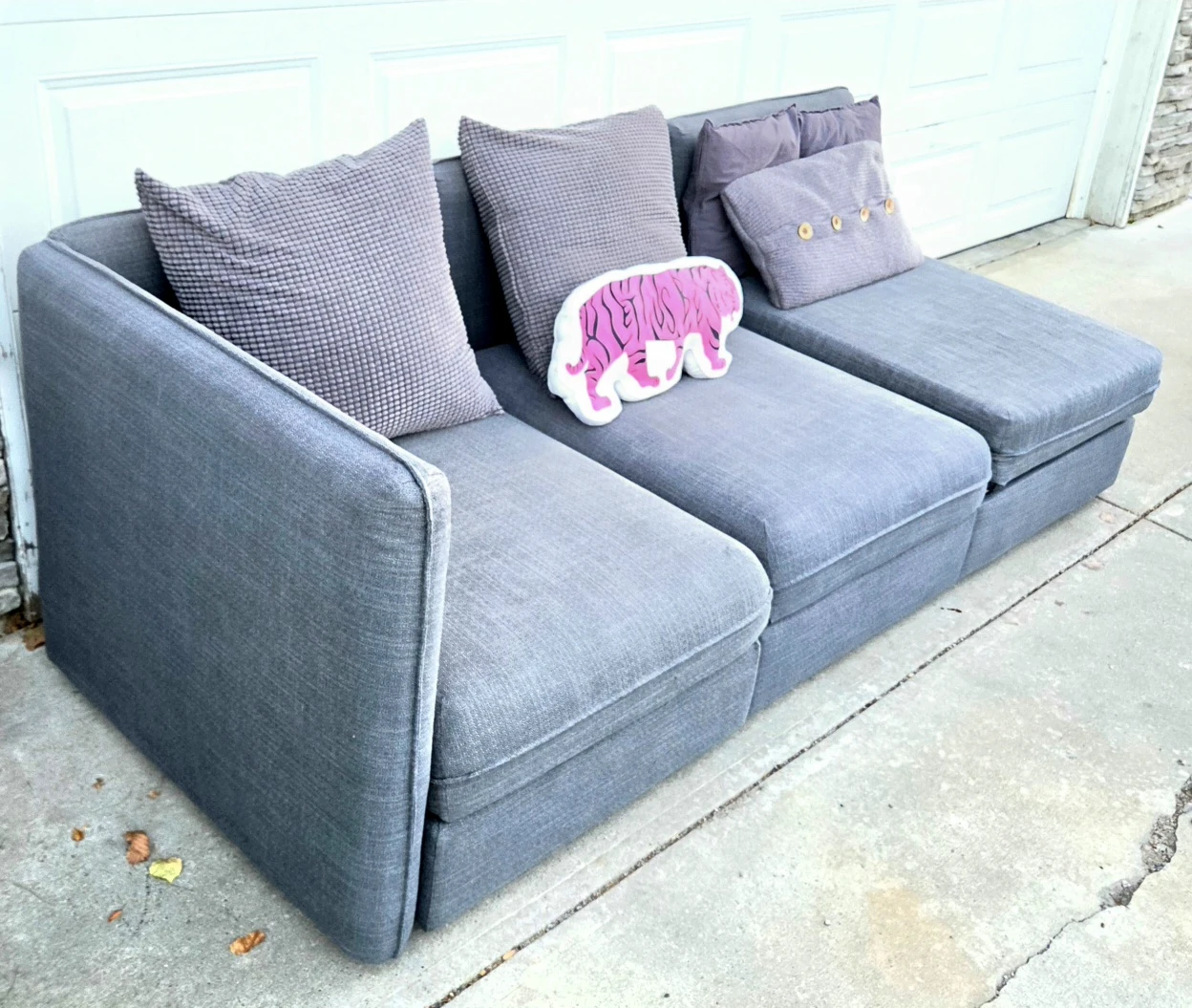 Vintage Modular Sleeper Sofa in Grey. Like New! - photo 5