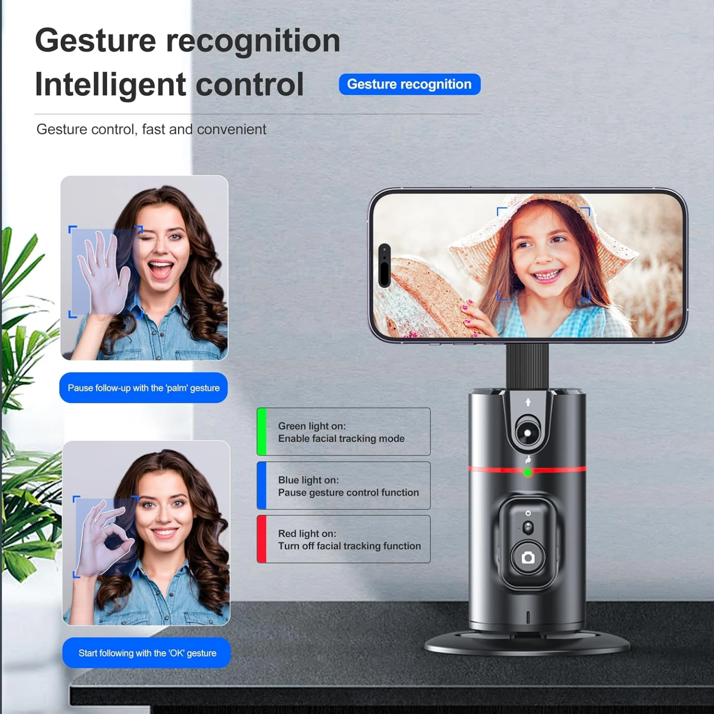 Auto face Tracking Tripod Magnetic Phone Tripod for TikTok Vlog - photo 3