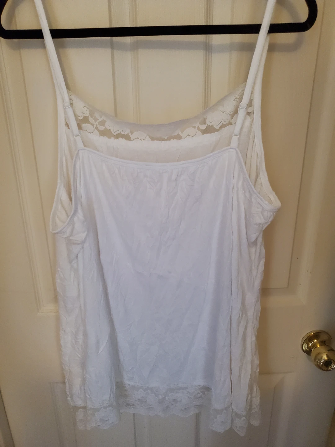 Plus Size White Lace Trim Camisole - photo 2