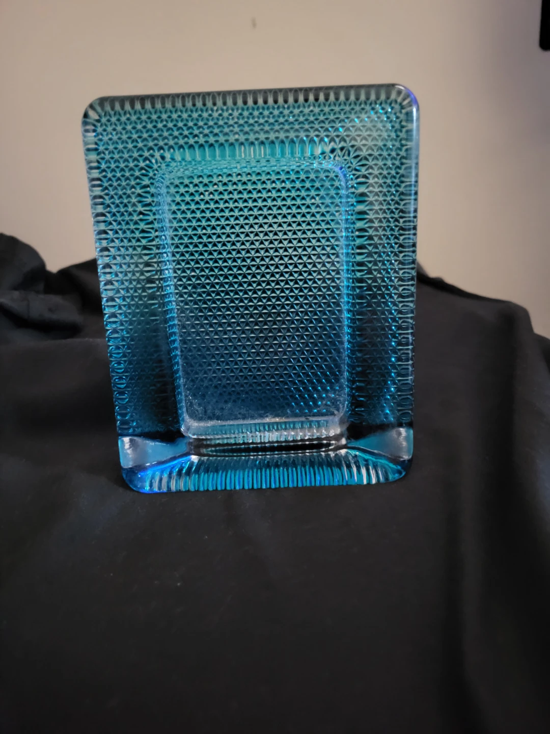 Blue Textured Glass Picture Frame - photo 2