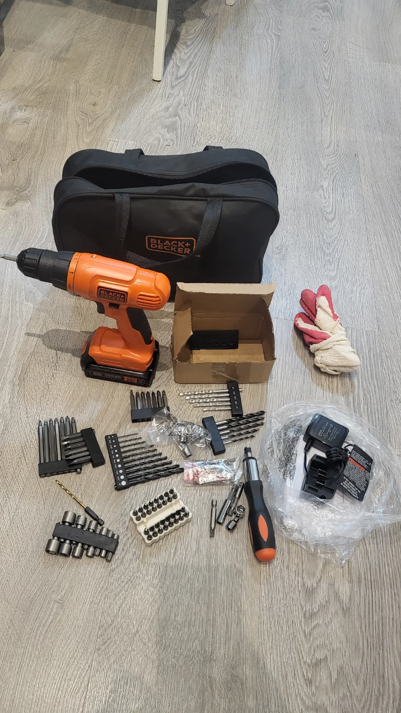 Black+Decker 20V Cordless Drill Set