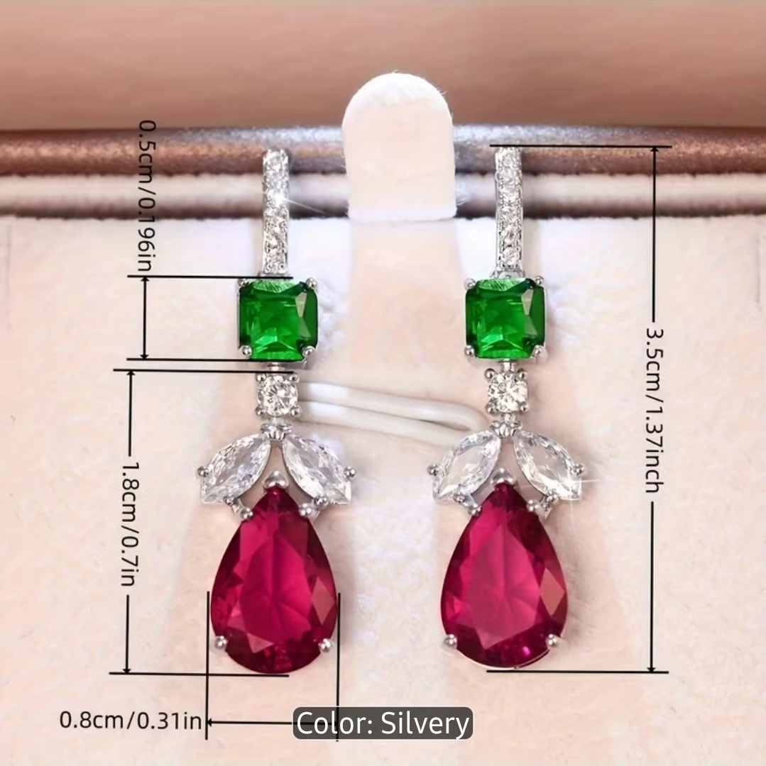 Elegant Gemstone Drop Earrings - photo 4