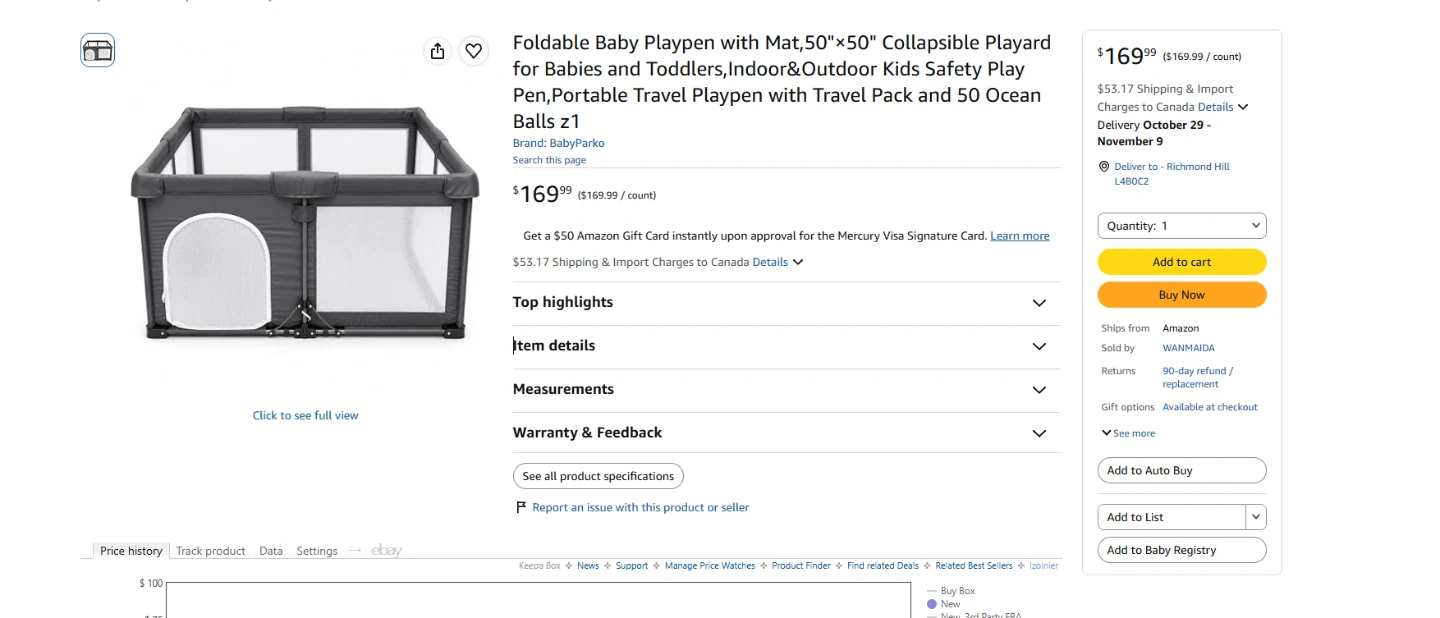 BabyParko Foldable Baby Playpen - photo 3