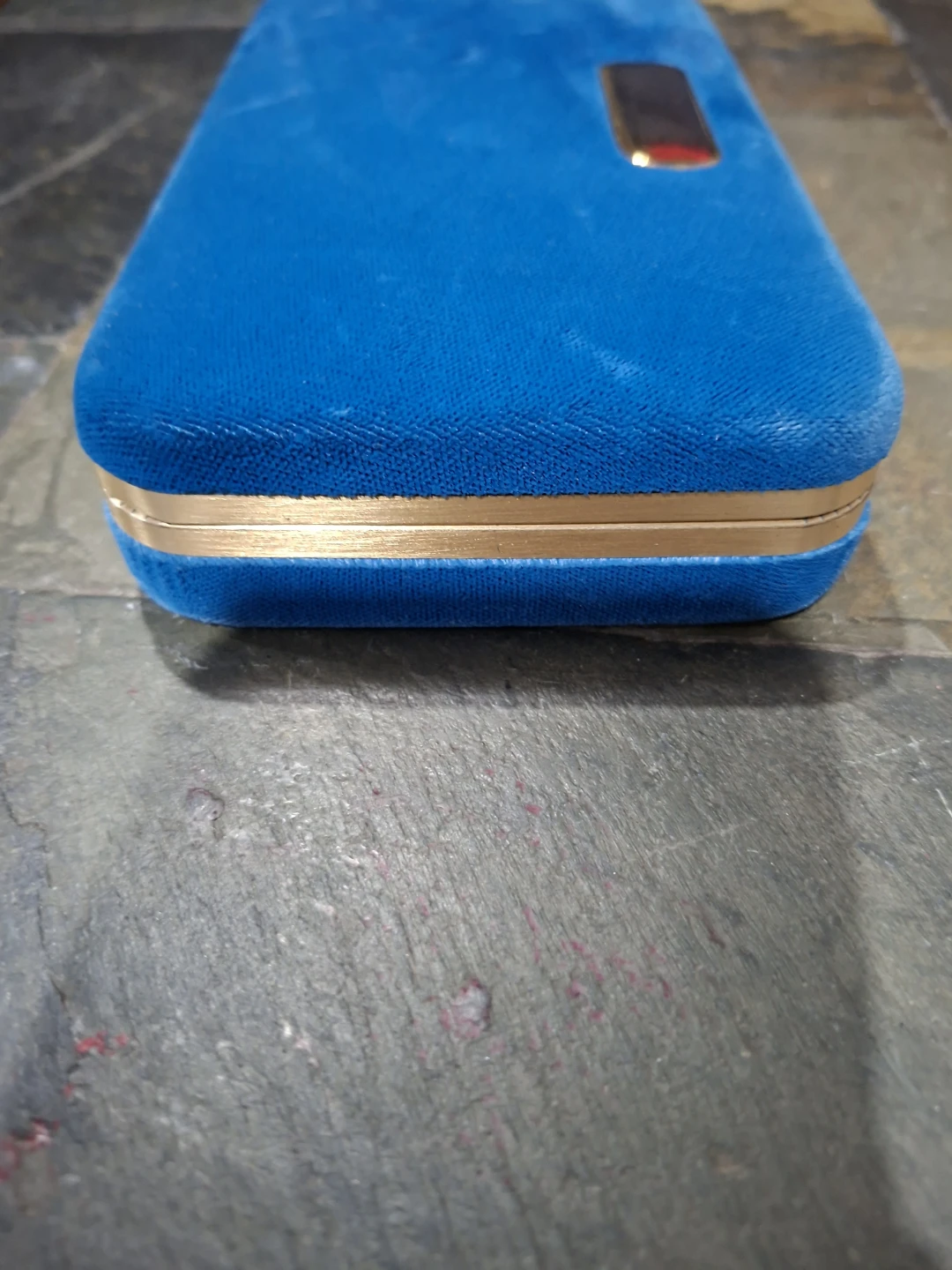Vintage Royal Blue Velvet Travel Jewelry Case - photo 4