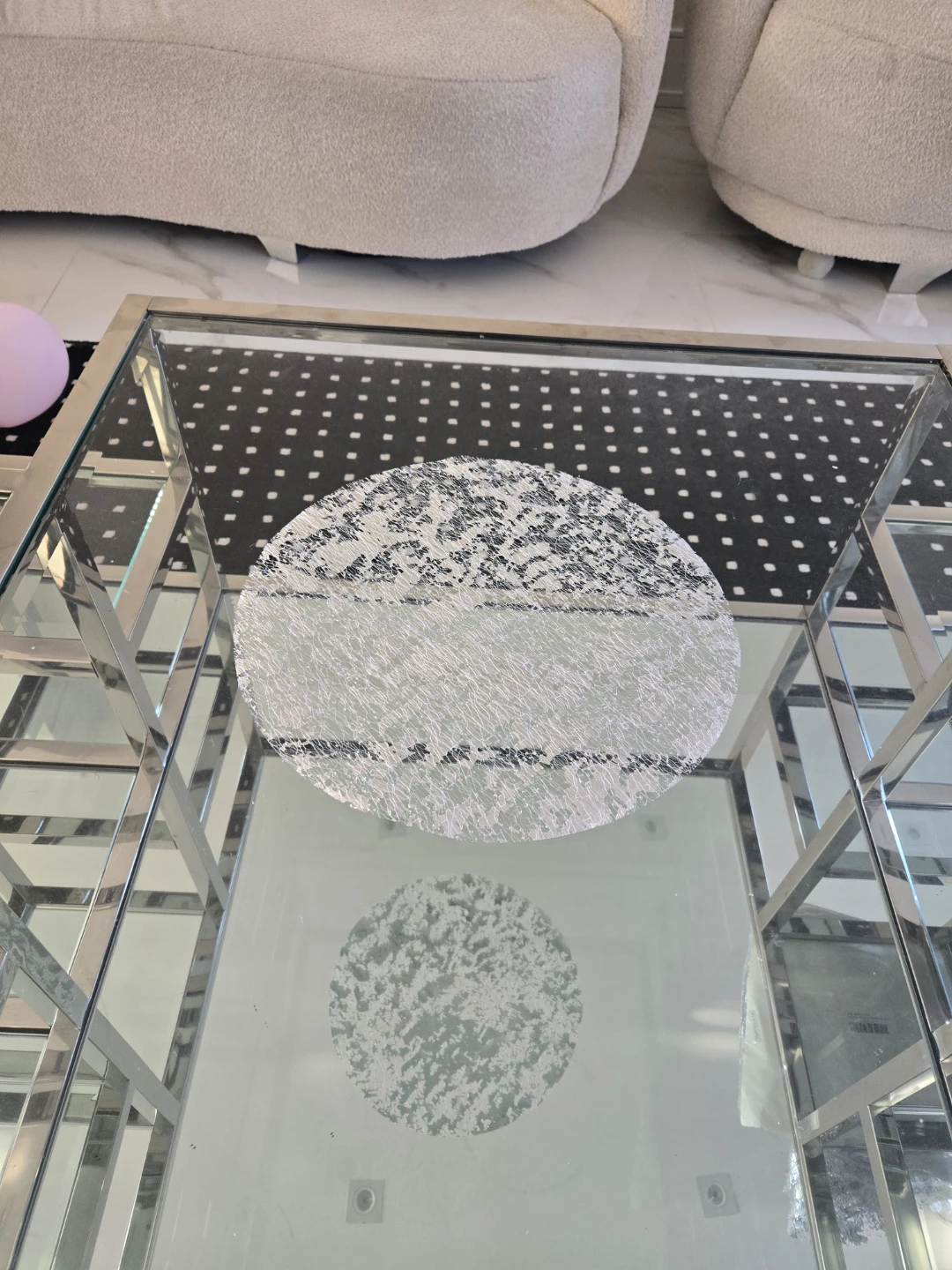 Set of round lace-style placemats - photo 4
