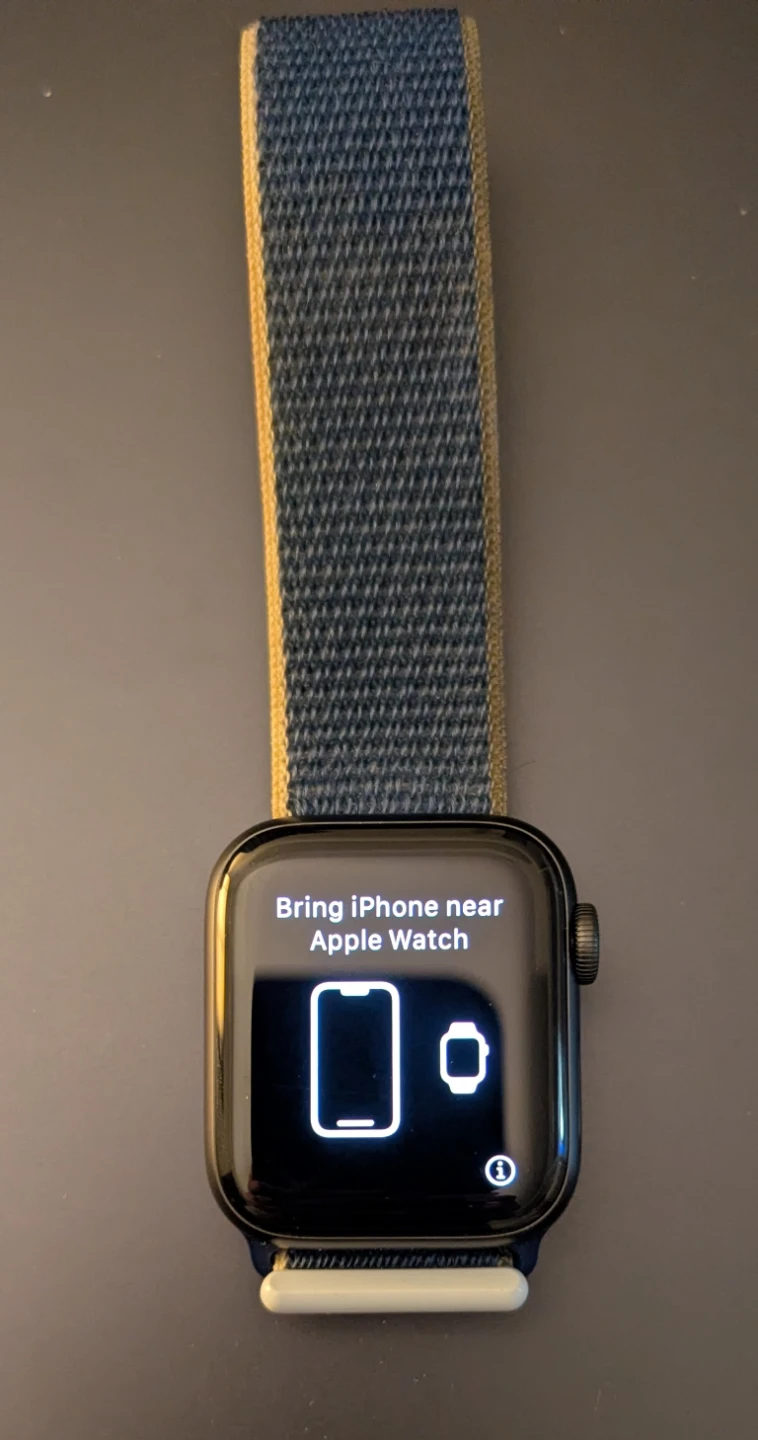 Apple Watch 6 with Blue Sport Loop