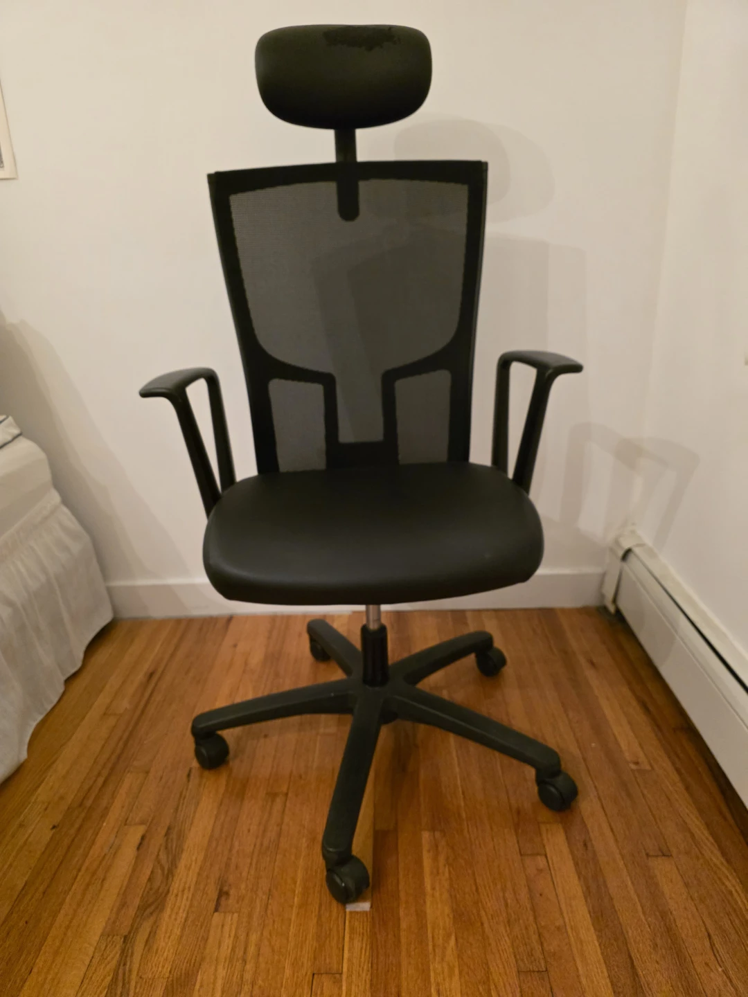 Black Ergonomic Office Chair with Headrest