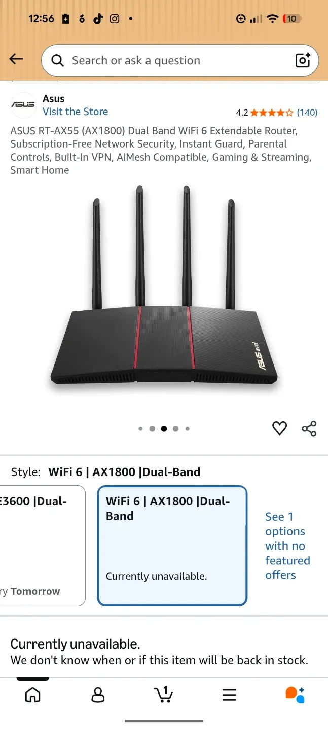ASUS RT-AX55 AX1800 Dual Band WiFi 6 Router - photo 3