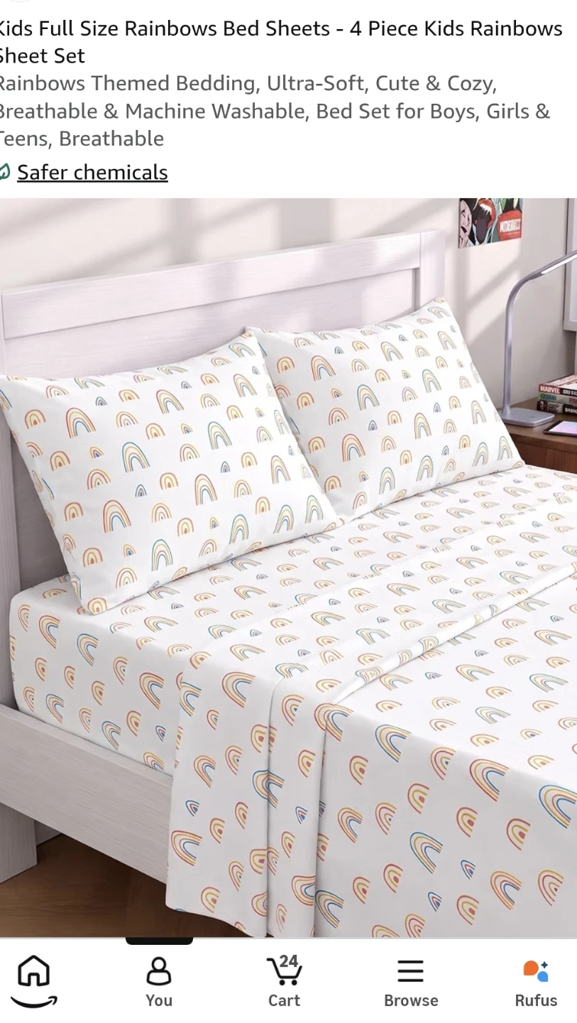 Kids Full Size Rainbows Bed Sheet Set - photo 2