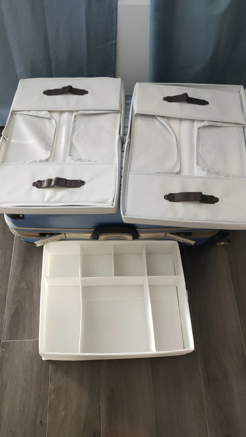 Three Ikea foldable organizer boxes