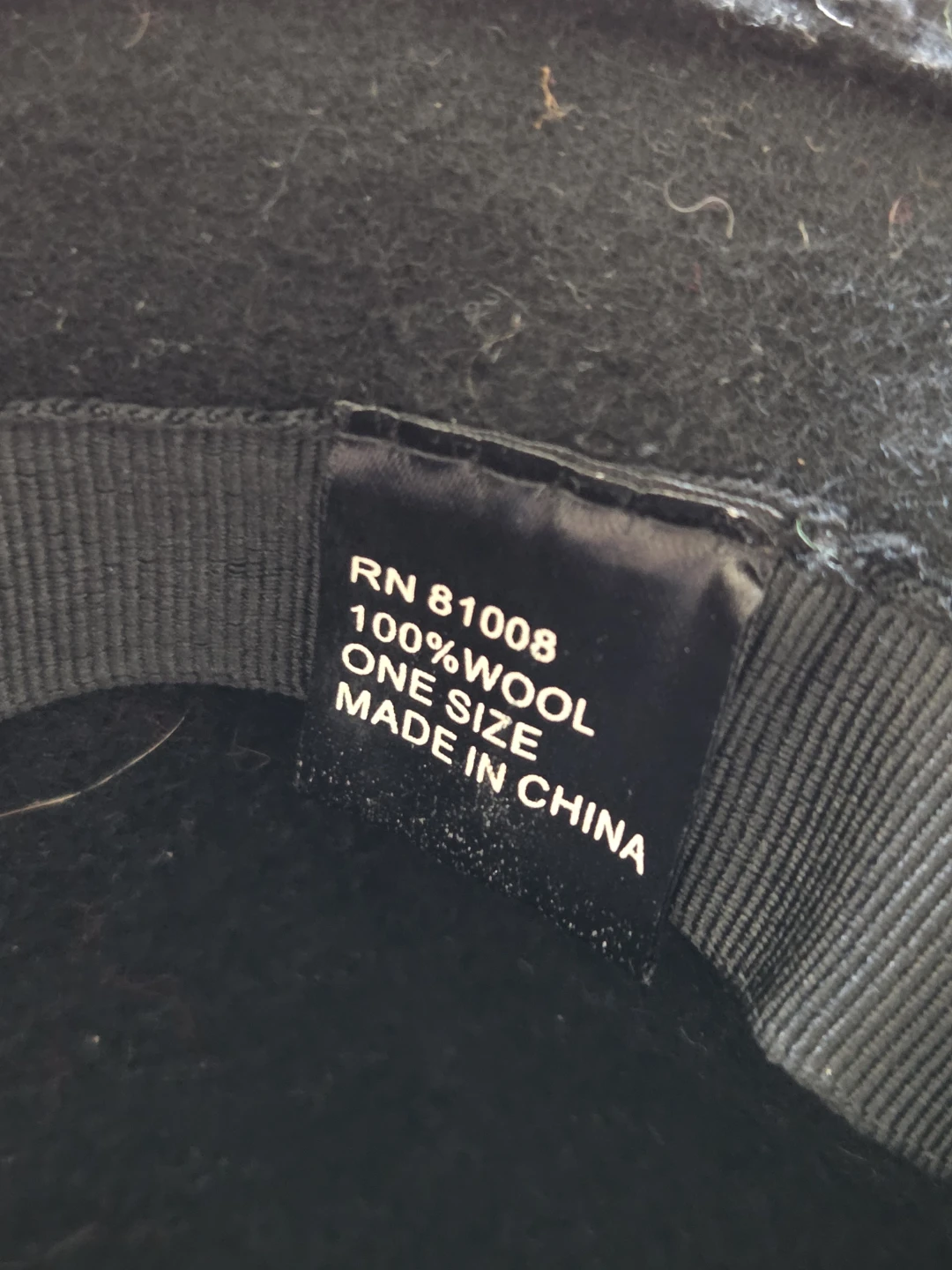 Black 100% Wool Hat - photo 3