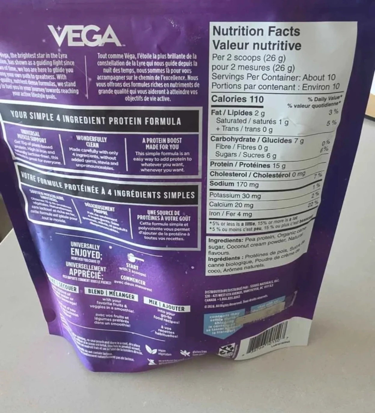 Vega Essential Vanilla Plant-Based Protein - photo 2