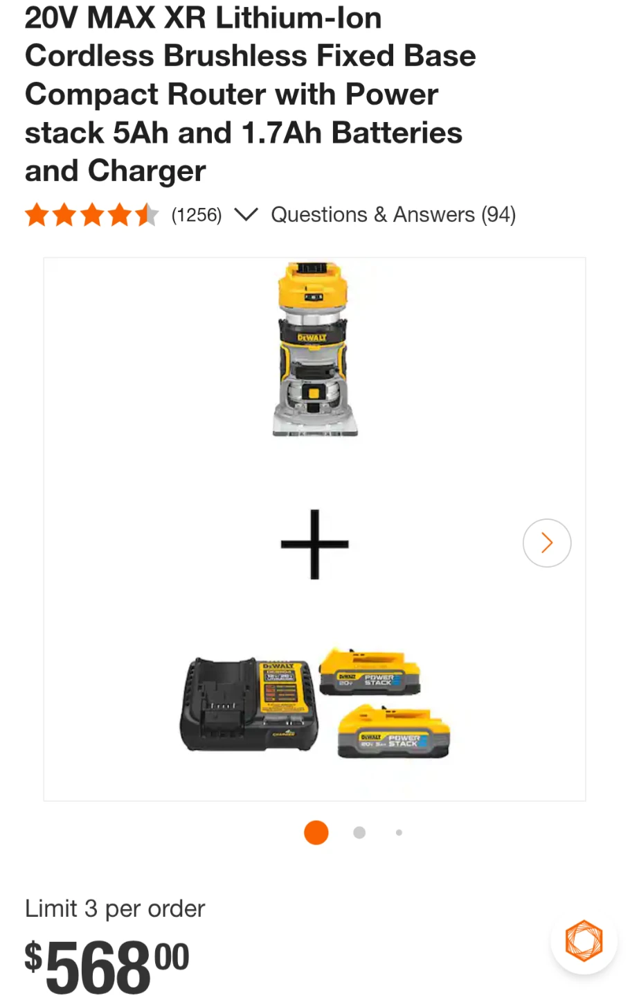 20V Max DeWalt XR Compact Router PRO Combo Kit - photo 2