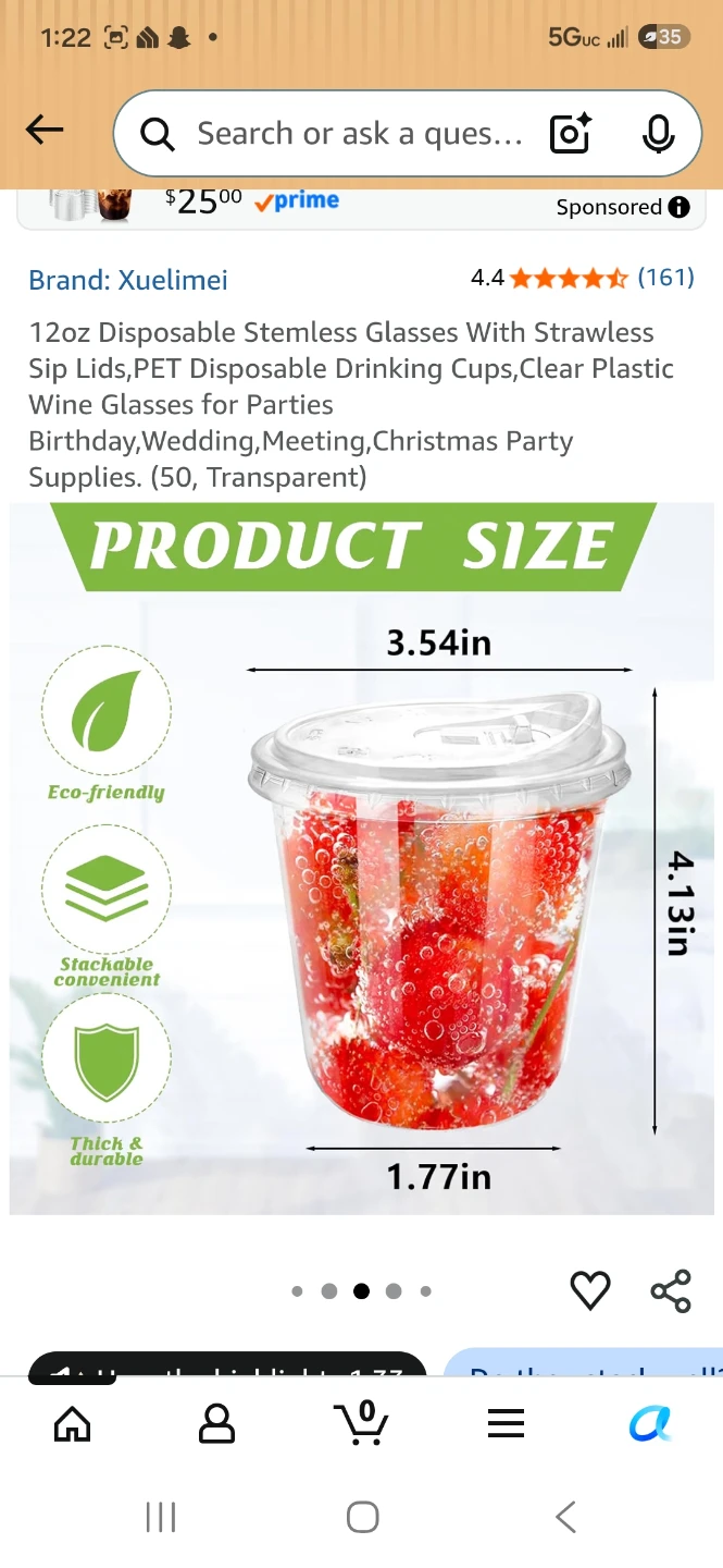 Xuelimei 12oz Disposable Stemless Glasses (50 Pack) - photo 2