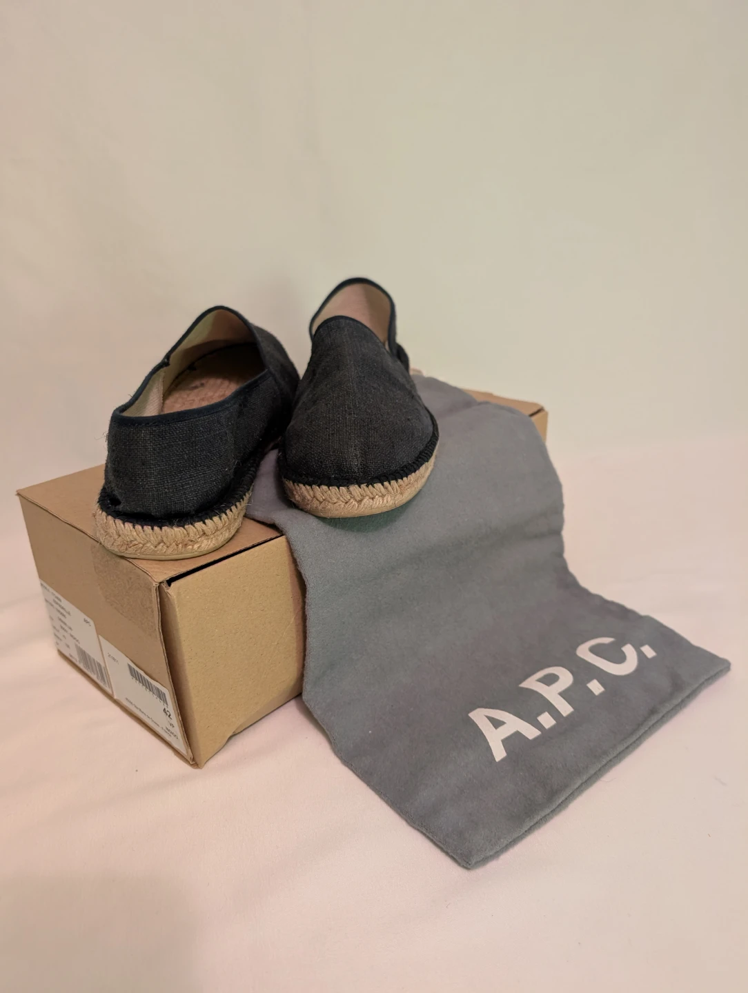 A.P.C. Indigo Denim Espadrilles Size 42 - photo 3