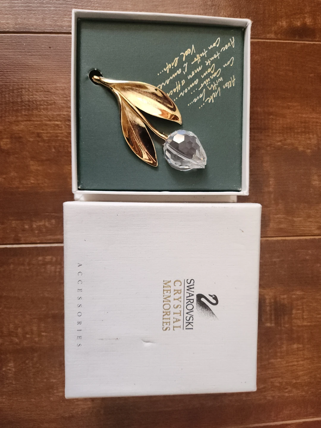 Vintage Swarovski Crystal Memories Tulip Brooch with Box