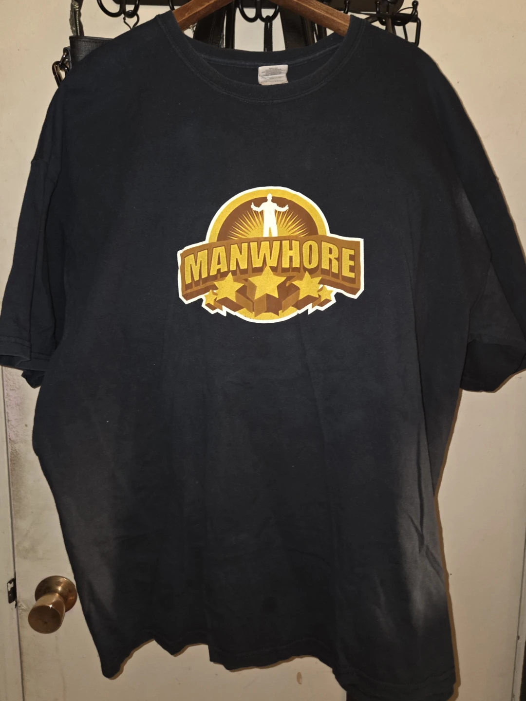 'Manwhore' Graphic T-Shirt in a Men's 2XL