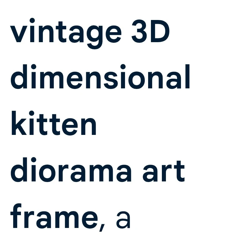 Vintage 3D Kitten Diorama Art Frame - photo 4
