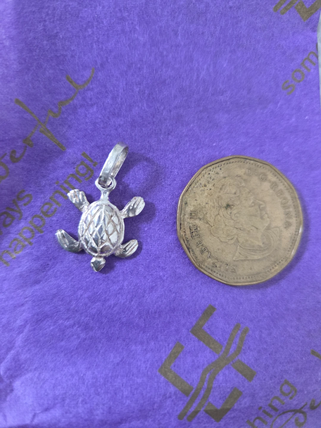 Sterling silver sea turtle pendant - photo 2