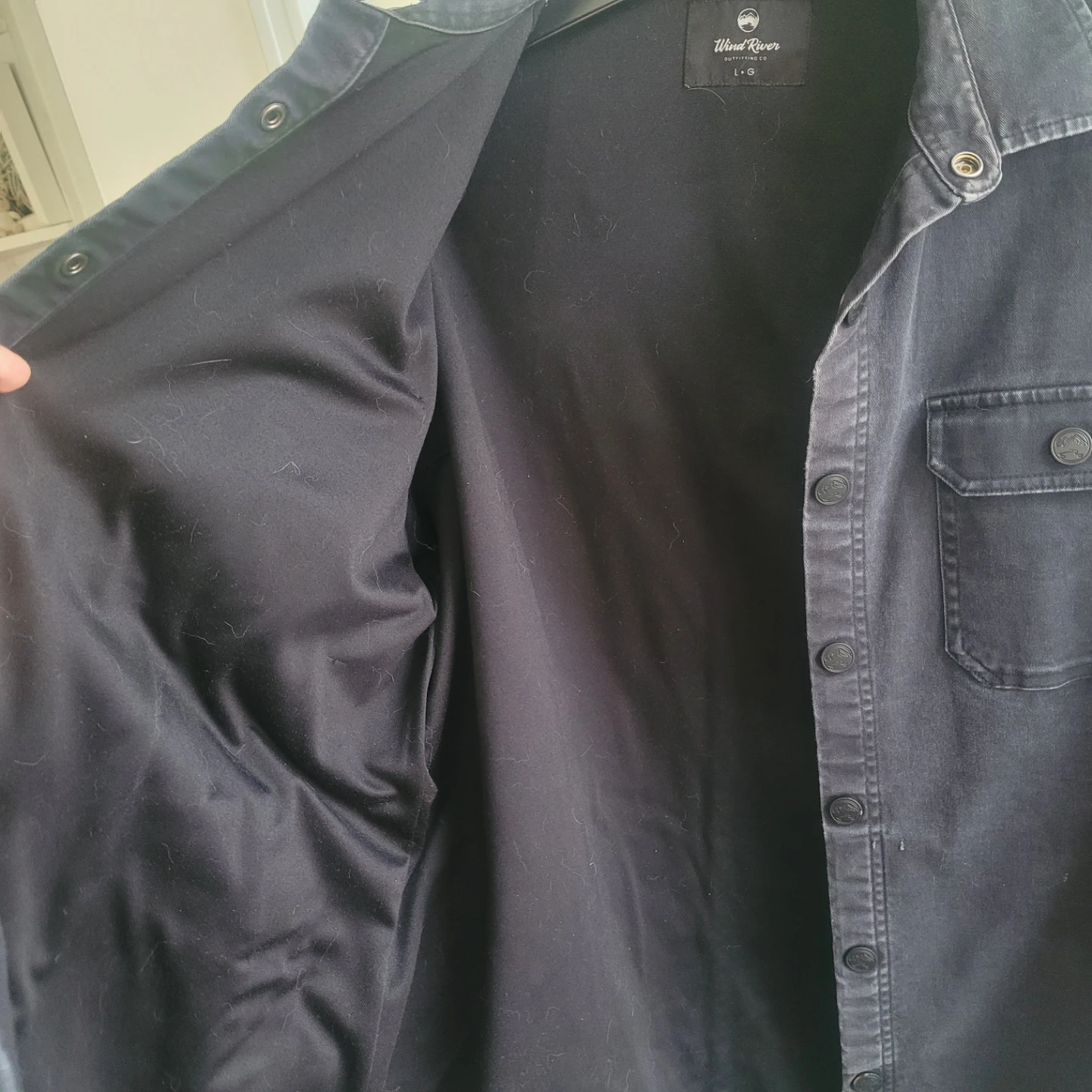 Wind River Black Button-Up Shirt Jacket - Large - photo 5