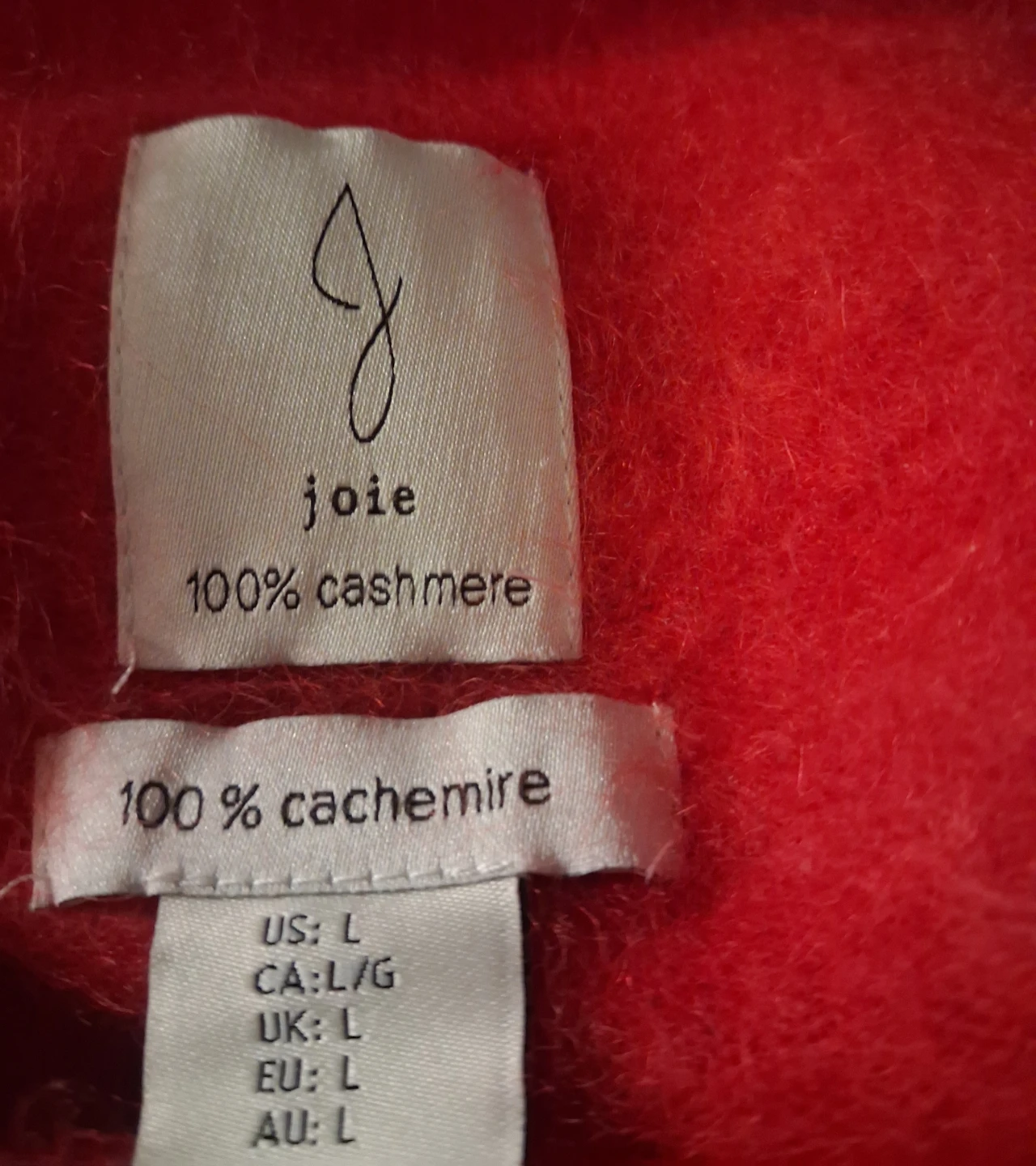 Joie 100% Cashmere Red Sweater - photo 3